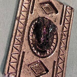 Vintage Metal Bolo Tie, Silver Multi Colored Sparkly Stone Design, Nice Western